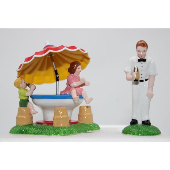 Dept 56 Snow Village - Ice Cream for Everyone, Set of 2 - Picture 2 of 6